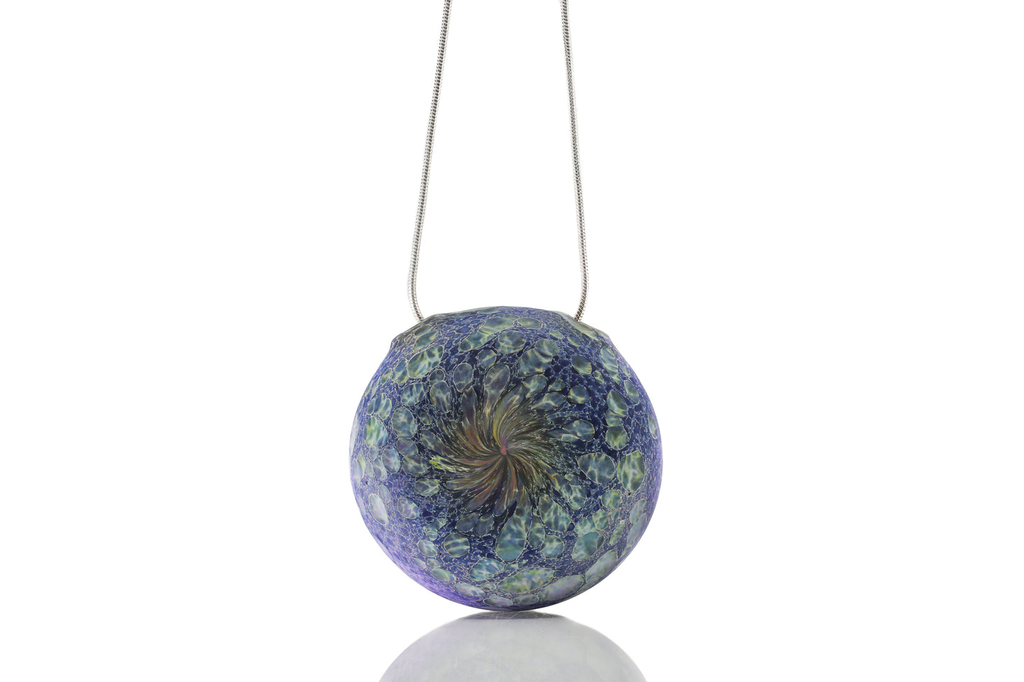 Stone Tech Glass “Deep Carved PINK Ribbon” Pendant
