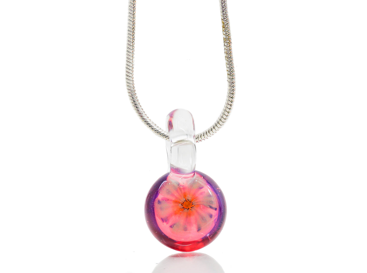 Struggle Glass “Pink Flat Back” Pendant