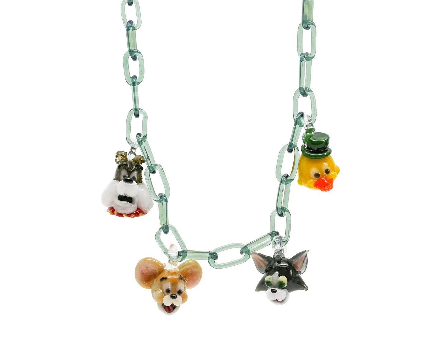 Tammy Baller "Cat & Mouse" Chain Link Necklace